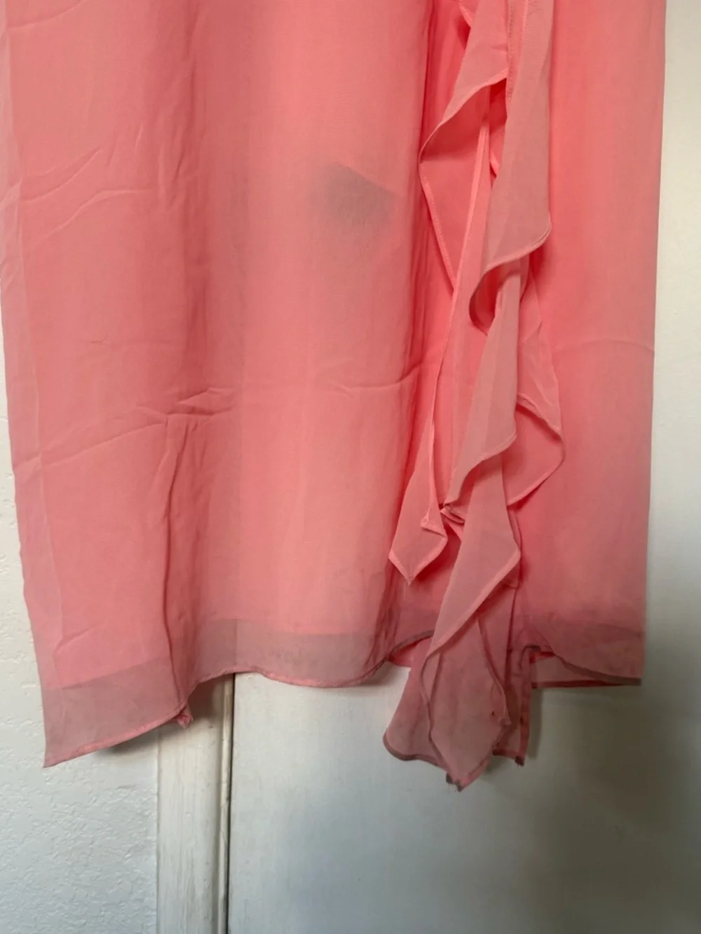 House of CB SARINA Apricot Ruffle Maxi Dress Size small